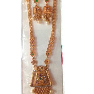 Premium Gold Finish Temple Pendant Necklace
