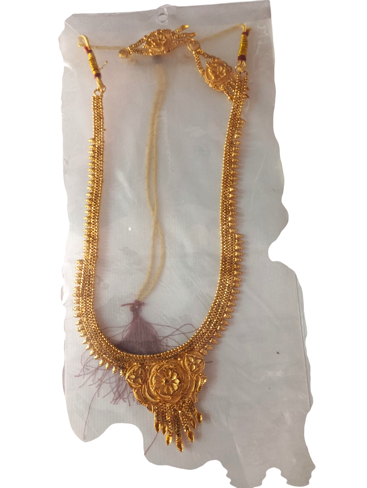 Traditional Floral Gold Finish Necklace