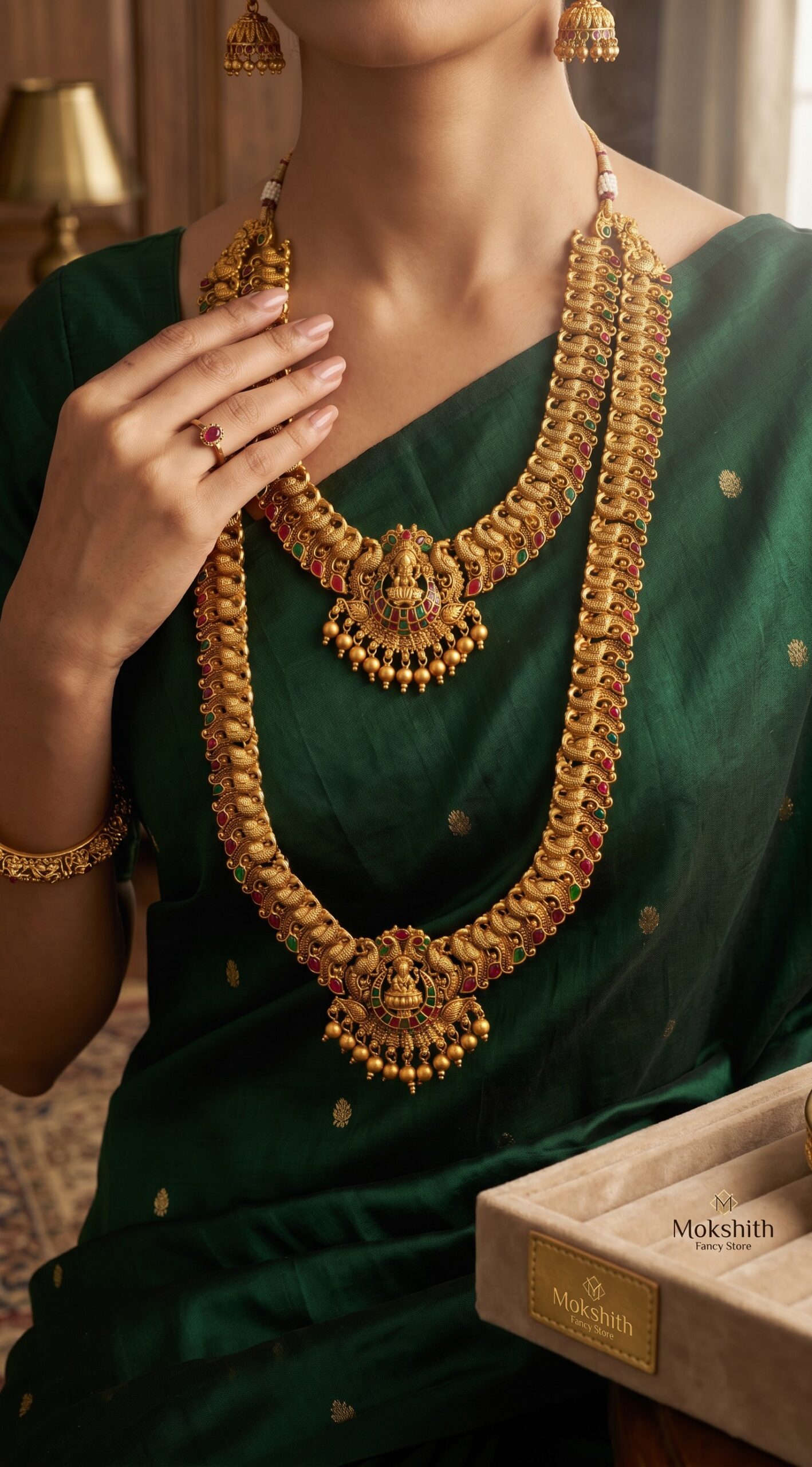 Premium Gold Finish Necklace Set for Women - Image 2